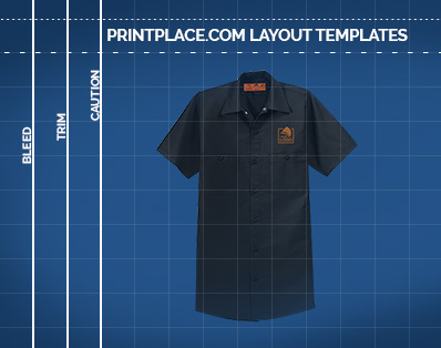 Mens Half Sleeve Red Kap Work Shirt Printing
